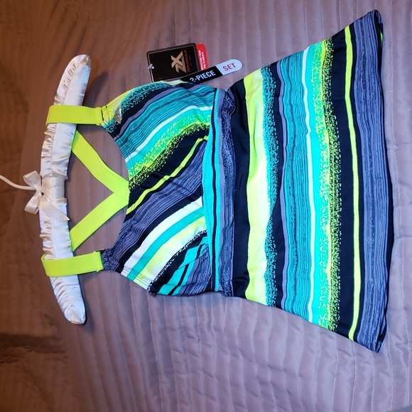 Zeroxposur 2 piece Bathing Suit Tankinis boy shorts size 8 - Picture 3 of 7